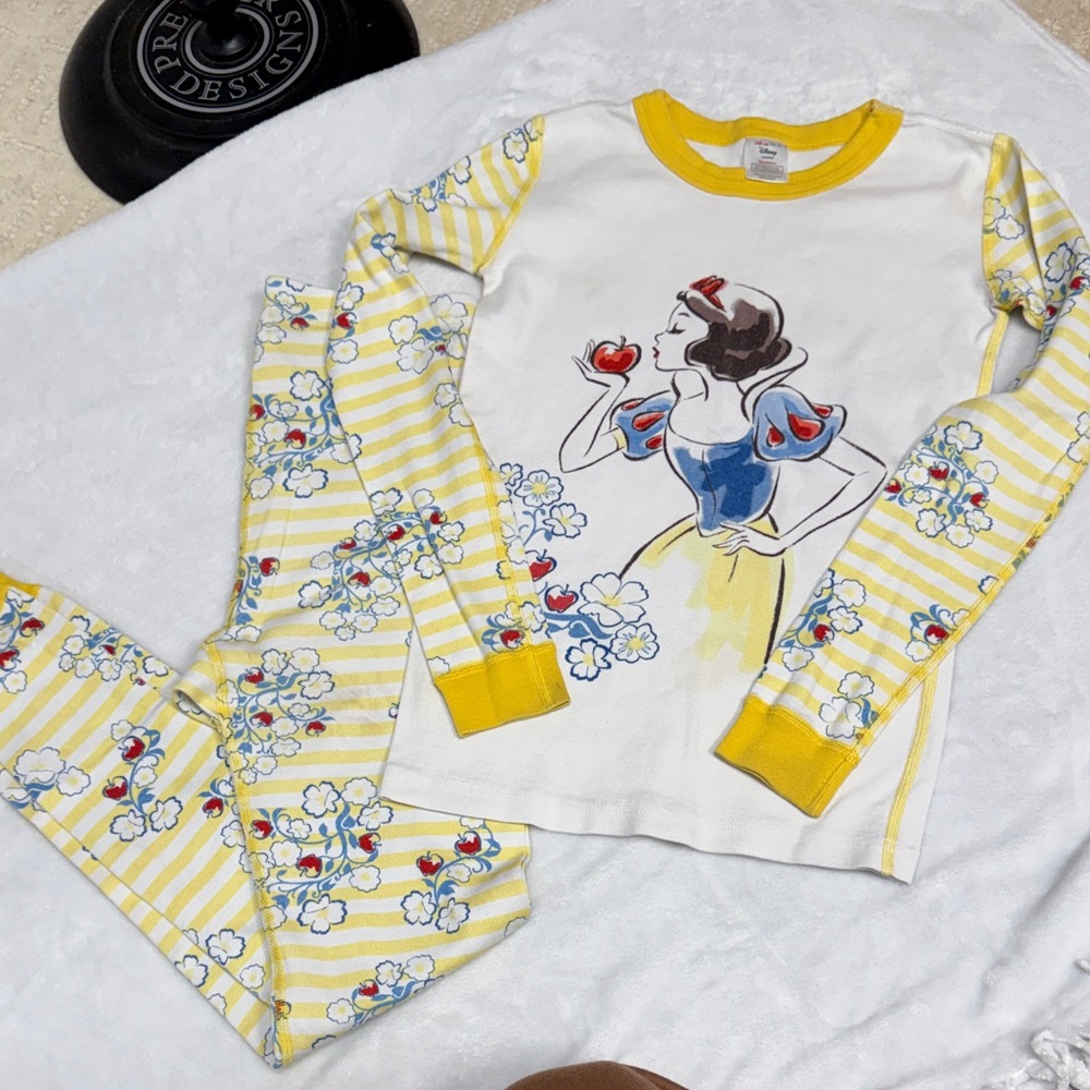 Hanna Andersson Snow White Pajama Set - Yellow and White